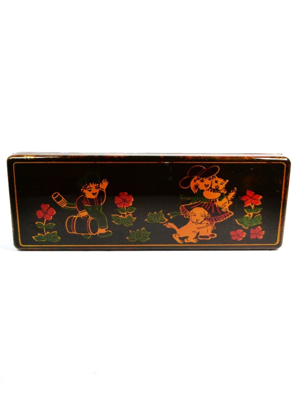 Elongated Decorative Box For Pencils Jewelry Back To School Dresser Storage